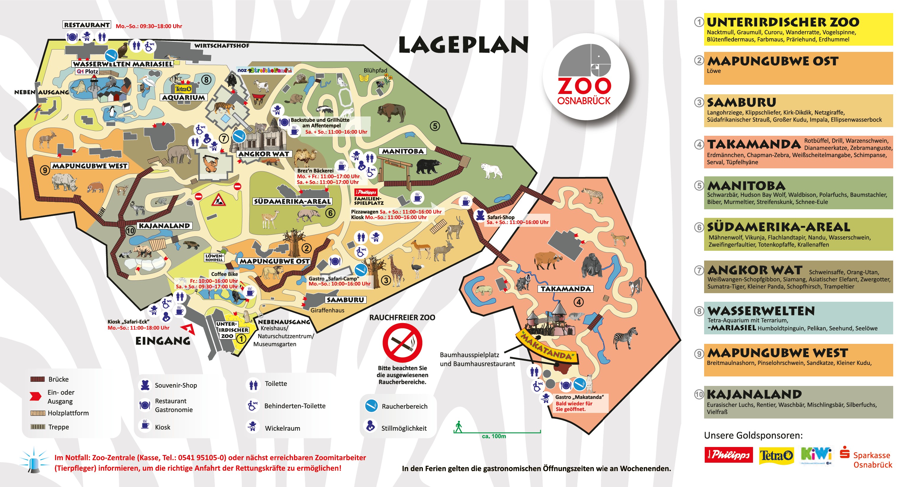 Lageplan des Zoo Osnabrück